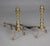 American Pair American Brass Andirons For Sale - Image 3 of 6