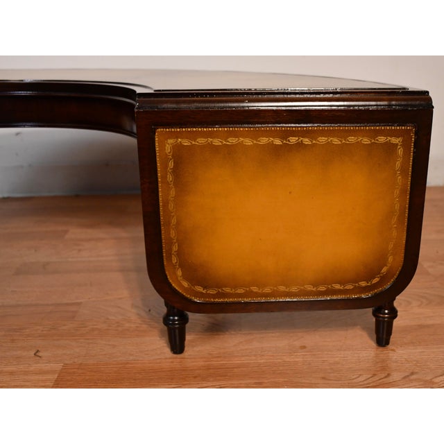 Stickley 1930s Stickley English Regency Mahogany & Leather Top Drop-Leaf Coffee Table For Sale - Image 4 of 14