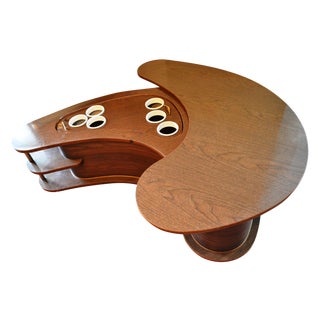 Mid-Century Grand Server Coffee Table and Bar For Sale