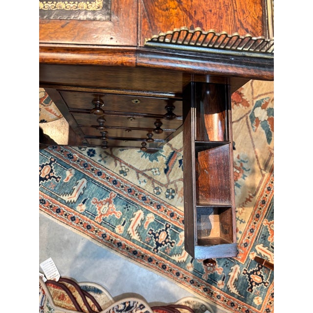 Mid 19th Century Stunning Victorian Rosewood Davenport Desk For Sale - Image 14 of 17
