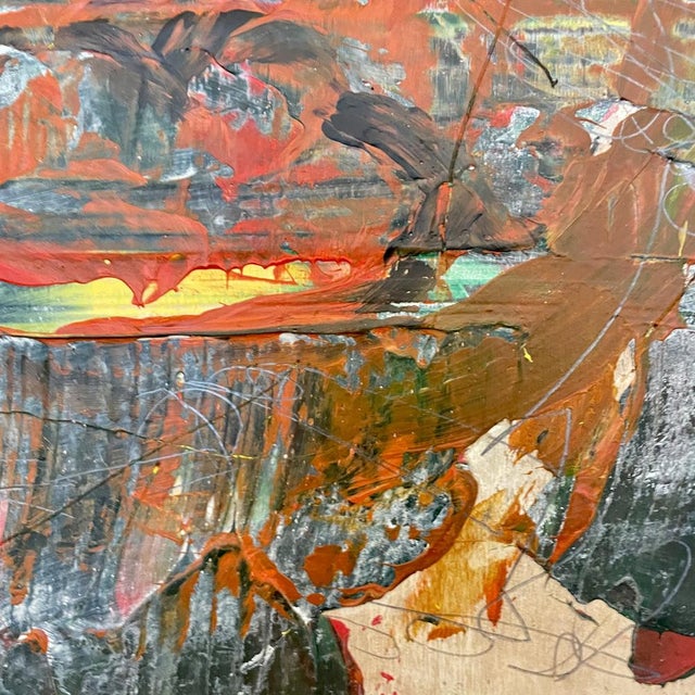 Modern Multicolored Painting, 2022, Acrylic on Wood, Framed For Sale - Image 12 of 14