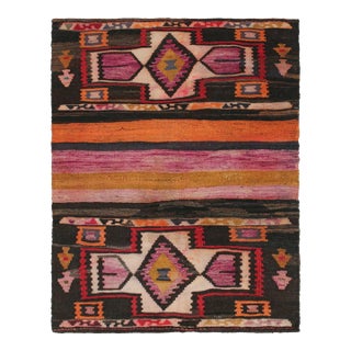 Vintage Persian Kilim in Polychromatic Geometric Patterns by Rug & Kilim For Sale