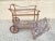 Vintage Cast Aluminum Lattice Serving Bar Cart For Sale - Image 4 of 11