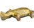 Mid 20th Century Handcrafted Americana Brass Hippo Figurine Accent For Sale In New York - Image 6 of 6