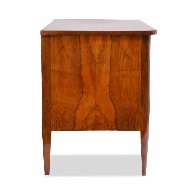 Wood Biedermeier Chest of 2 Drawers in Walnut, 1820 For Sale - Image 7 of 11