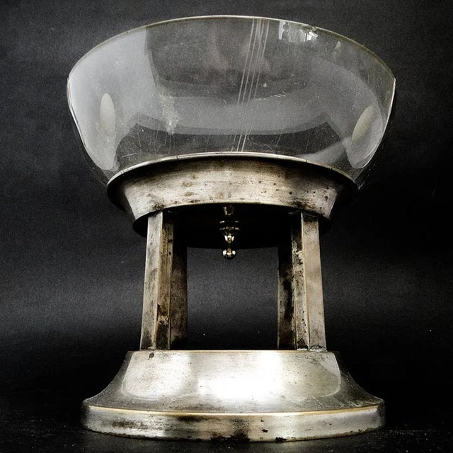 Art Deco Bowl on Stand from WWS Przemmet, Poland, 1950s For Sale - Image 8 of 11