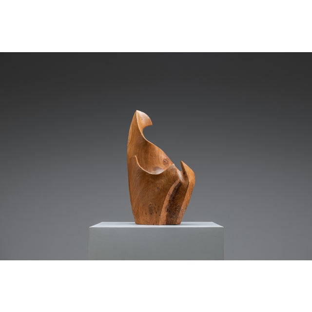 Sculptural Form in Elm, 1985 For Sale - Image 6 of 18