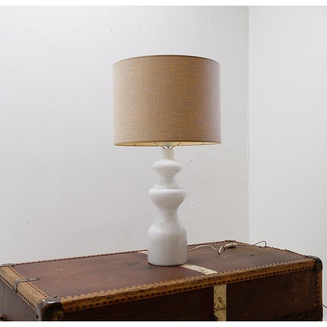 Antique White Opaline Glass Table Lamp, 1900s For Sale - Image 6 of 13