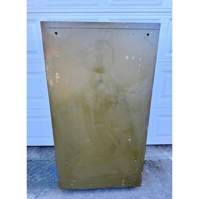Early 20th Century Yawman & Erbe Industrial 5 Drawer Steel Filing Cabinet in Olive Green For Sale - Image 12 of 15