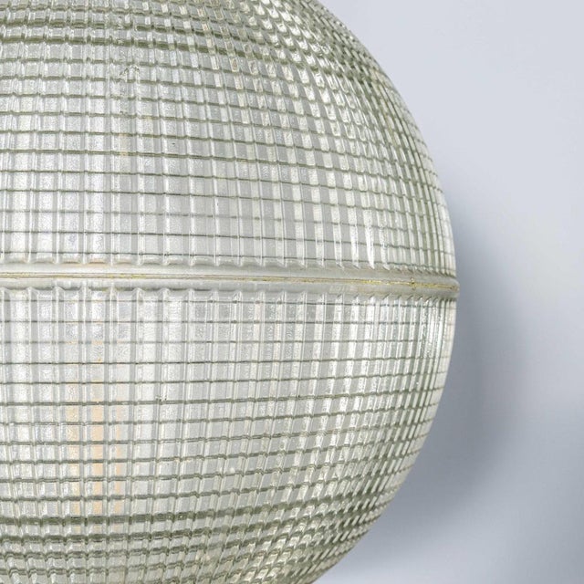 Metal Parisian Glass Globe Lamps from Holophane, 1960s For Sale - Image 7 of 18