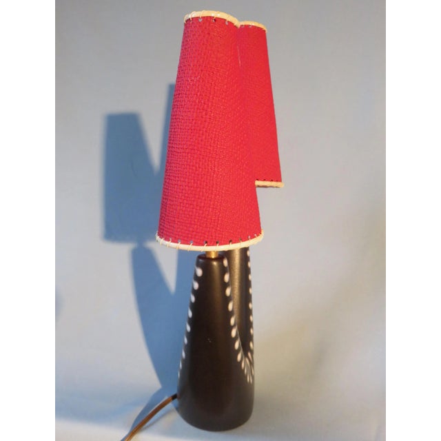Stoneware Bedside Lamp with 2 Asymmetrical Arms from Søholm, Denmark, 1955, in Very Good conditions. Designed 1950 to 1959...