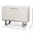 Modern Glam White Leather Credenza on Sled Base For Sale - Image 11 of 11