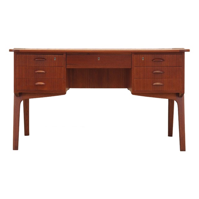 Danish Teak Desk, 1970s For Sale