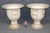 1990s Pair Vintage Tessellated Travertine Campana Urns Planters For Sale - Image 5 of 10