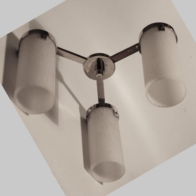 1940s French Art Deco Petitot Style Ceiling Light, 1940s For Sale - Image 5 of 12