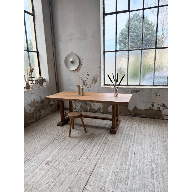 Elm Monastery Table, 1960s For Sale - Image 3 of 18