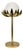 Matthew Izzo Home Moxie Glass Globe Brass Palm Leaf Table Lamp For Sale