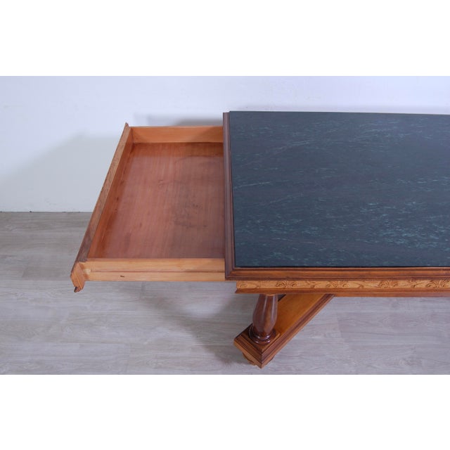 Brown Marble-Topped Table, Brianza, Italy, 1940s For Sale - Image 8 of 18