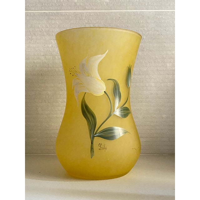 Art Deco Glass Yellow and Green Baluster Vase in Pâte De Verre, 1940 For Sale - Image 11 of 11