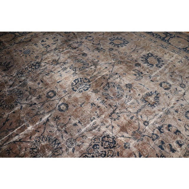 Textile Early 20th Century Zabihi Collection Oversize Distressed Rug - 11'10" x 15'6" For Sale - Image 7 of 12