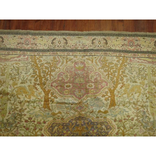 Square size pictorial Turkish sivas carpet from the early 20th century. 8'1'' x 8'3''