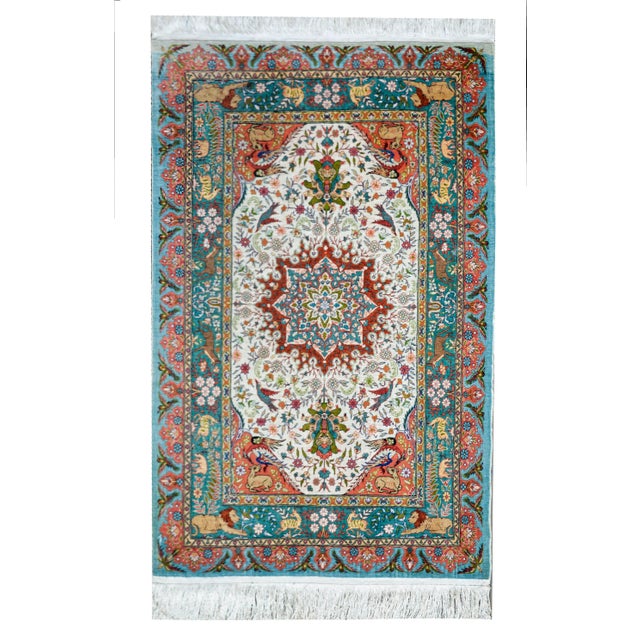 Vintage Chinese Silk Rug For Sale - Image 11 of 11