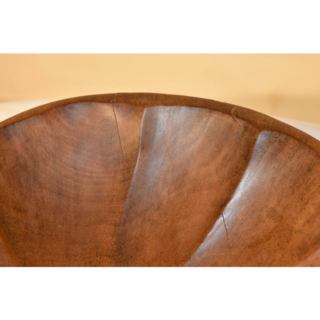 Wood Hand Hewn Fruitwood Bowl, Circa 1900 For Sale - Image 7 of 9