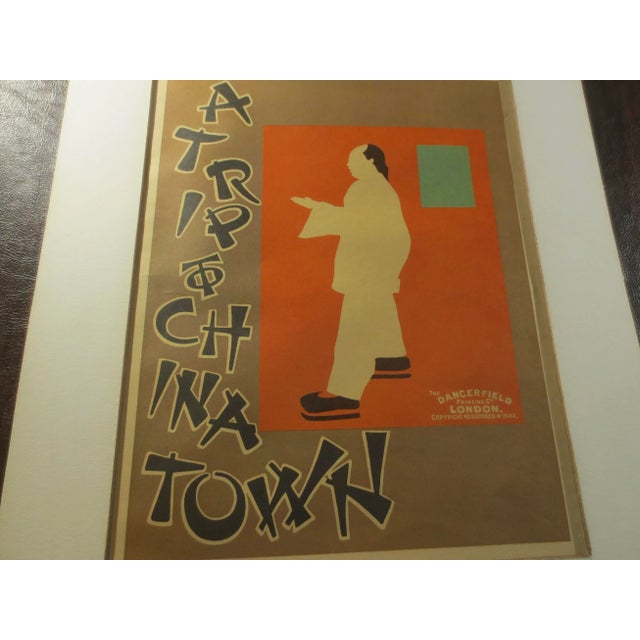 Late 19th Century Framed Poster of " a Trip to Chinatown" Circa 1890s' For Sale - Image 5 of 5