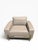 Theodore Alexander Theodore Alexander Contemporary Taupe Leather Lounge Chair With Brass Accents For Sale - Image 4 of 16