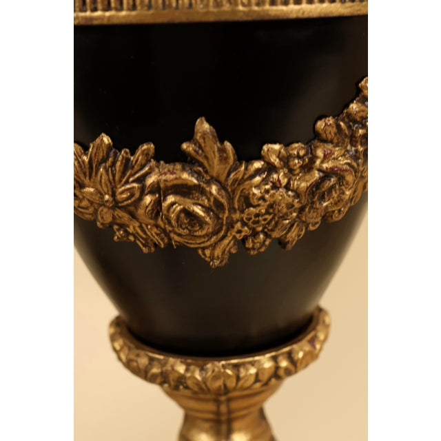 Mid 20th Century Neoclassical Empire Style Urn Table Lamps - Pair For Sale - Image 11 of 12