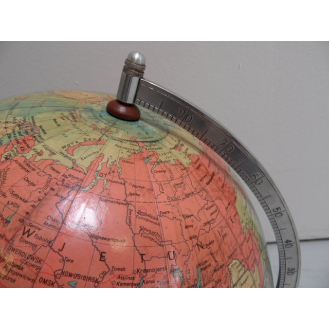 Vintage Globe in Papier Mache, 1950s For Sale - Image 3 of 11