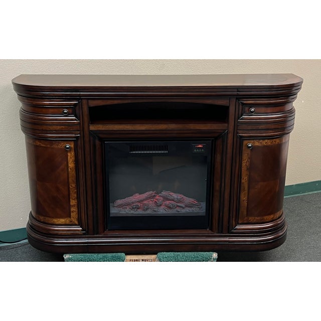 Great World Ltd. Electric Fireplace Media Stand | Chairish