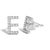 Expertly crafted to symbolize individuality and grace, this exquisite "E" initial stud earring is fashioned from radiant...