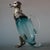 19th Century French Zoomorphic Duck Ewer in Blue Handblown Glass and Mixed Metal For Sale - Image 4 of 17