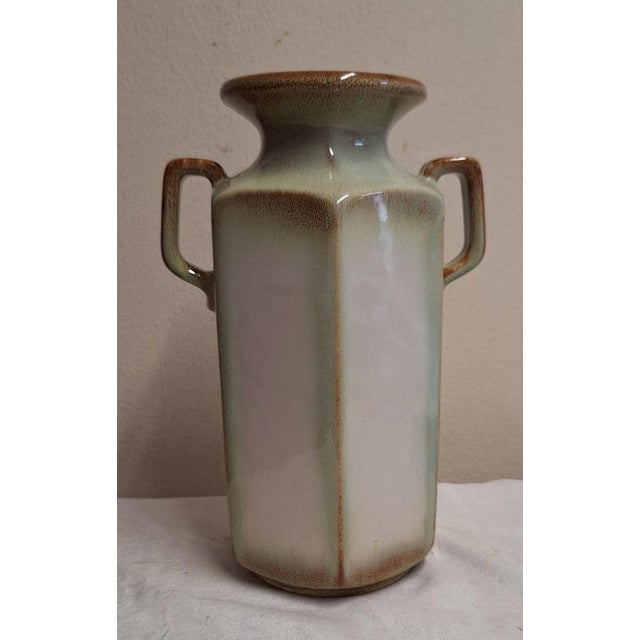 1980s Vintage Ceramic Vase with Double Handles from Scheurich, 1980s For Sale - Image 5 of 5
