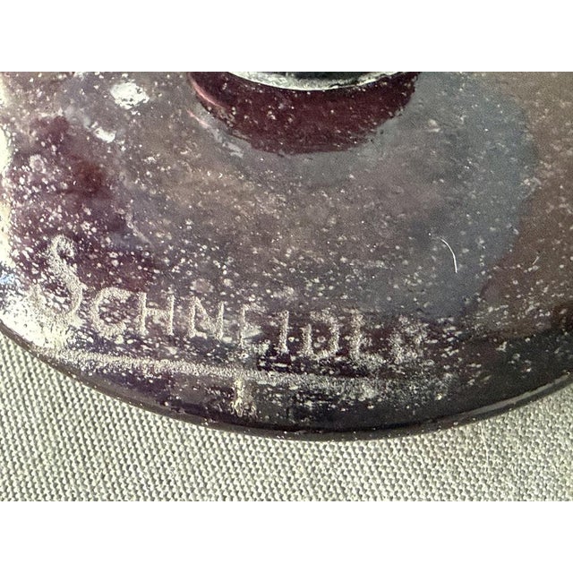 Blue Centerpiece in Signed Crystal by Charles Schneider, 1925 For Sale - Image 8 of 9