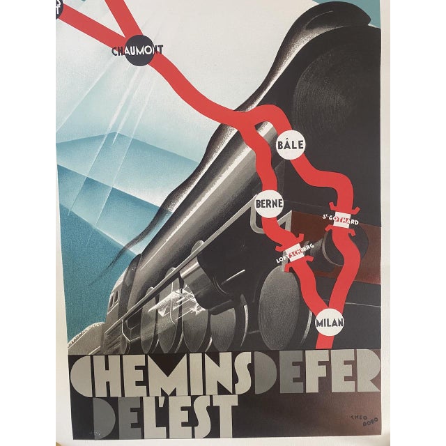 Vintage Eastern Railways Poster from Theo Doro, 1989 For Sale - Image 10 of 13
