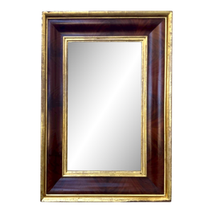 Early 19th Century American Empire Mahogany and Gilt Ogee Wall Mirror