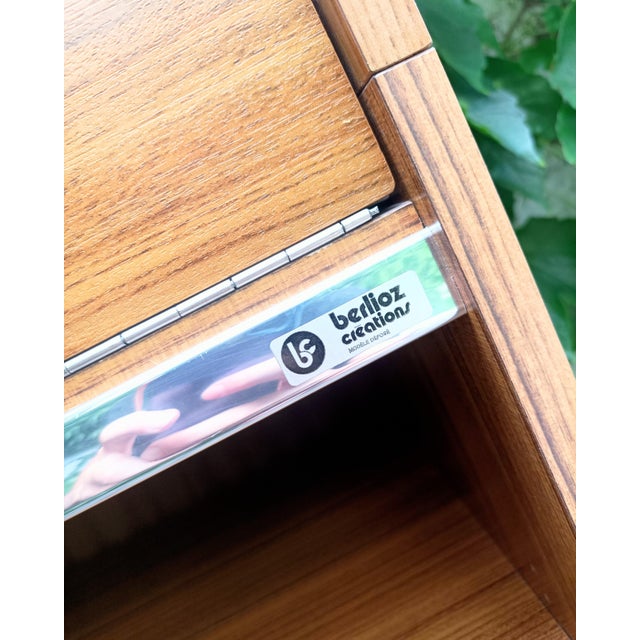 Wood Hi-Fi Vinyl Cabinet by Berlioz, 1970s For Sale - Image 7 of 11