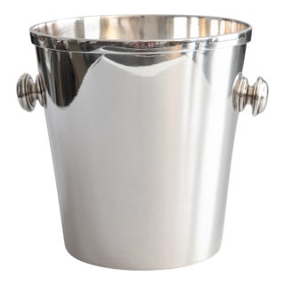 Vintage Art Deco Style French Silver Plate Champagne Bucket For Sale