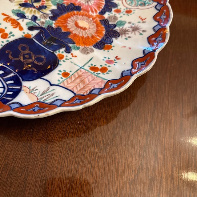 Late 19th Century Imari Famille Rose Charger For Sale - Image 5 of 6