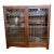 1910 Arts & Crafts Mission Style Double-Door Leaded Glass Bookcase For Sale