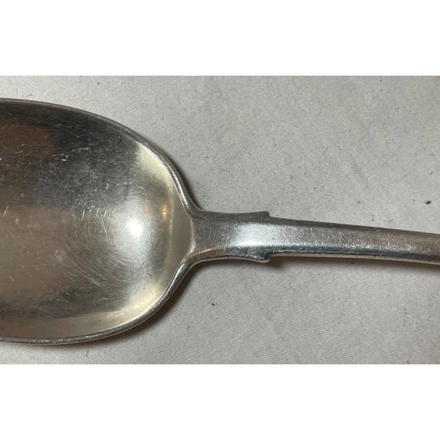 Metal Large 1869 Handmade 875 Moscow Russian Silver Saziko Engraved Sterling Spoon For Sale - Image 7 of 11