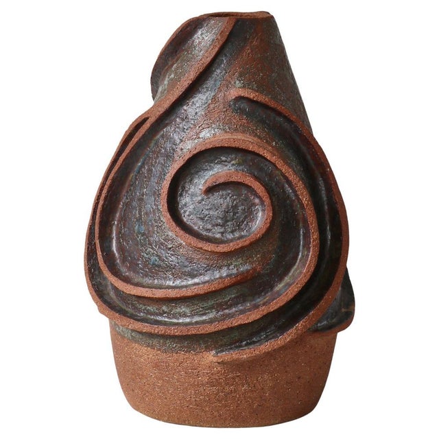 Large Modern Scandinavian Stoneware Floor Vase, Denmark, 1960s For Sale - Image 15 of 15