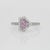 Pink Sapphire Ring With Earth Mined Diamonds Accents: Solid 14k Gold, Trillion, Size 6.75 For Sale - Image 4 of 7
