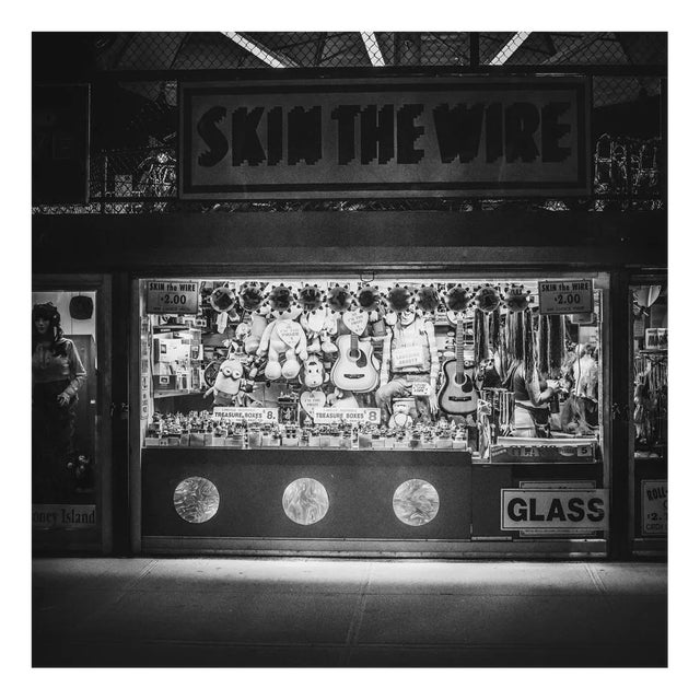 Morgan Silk, Skin the Wire, Coney Island, NY, 2014, Black & White Photograph For Sale