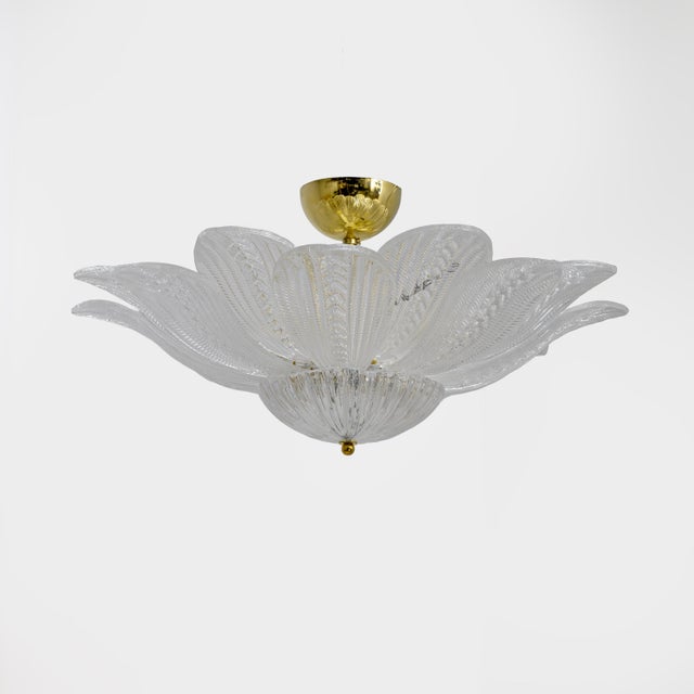 Gold Mid-Century Modern Margherita Murano Glass Ceiling Light, 2000 For Sale - Image 8 of 8