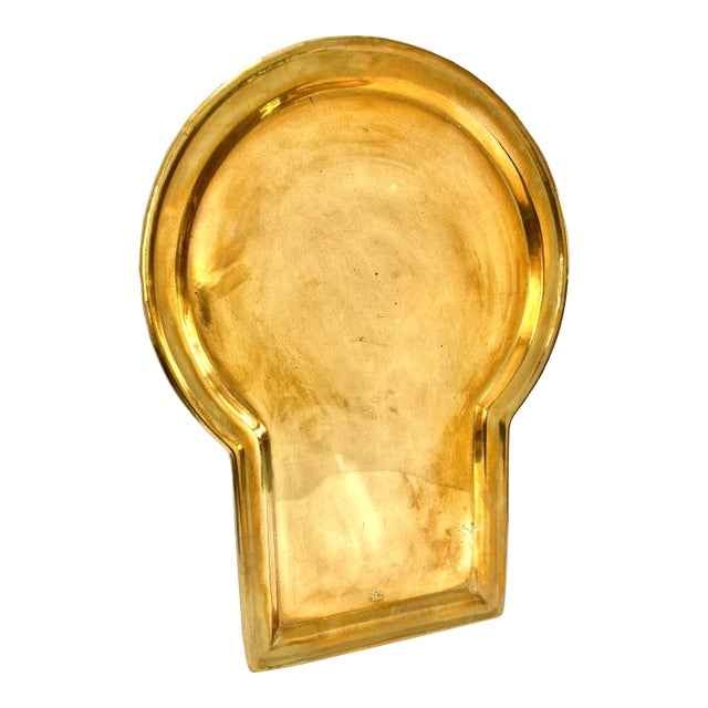 Vintage Brass Samovar Keyhole Tray For Sale