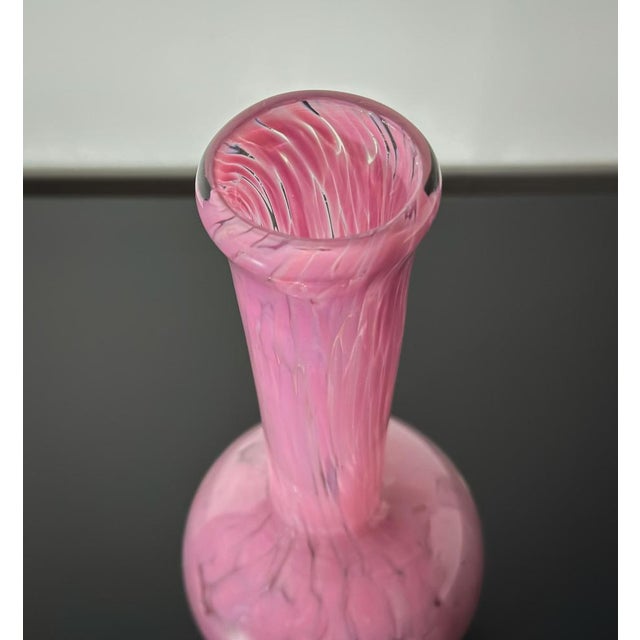 Pink Mottled Glass Vase from Mdina Glass, Malta, 1980s For Sale - Image 3 of 8