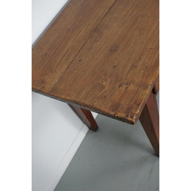 19th Century Rustic Farmhouse French Fruitwood Side Table For Sale - Image 14 of 18